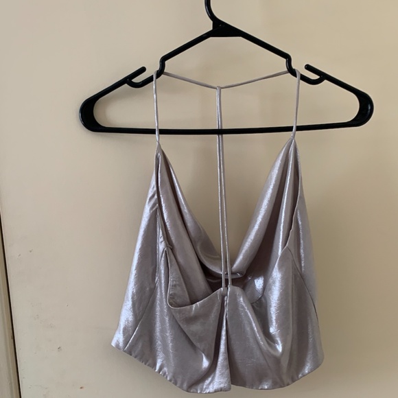 Zara Draped Metallic Top - Picture 5 of 6
